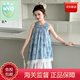 WVD國際品牌女童夏裝2025新款大童公主裙雪紡連衣裙洋派甜美風(fēng) 藍(lán)色:2539款波西米亞背心裙 120 cm:建議身高115cm左右