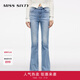 MISS SIXTY【安心品質(zhì)】25進(jìn)口面料牛仔褲含天絲修身顯瘦微喇叭褲 淺藍-短版 26