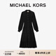 MICHAEL KORS邁克高仕 MK【兩件折上折】 女士收腰抽褶連衣裙 黑色 001 S