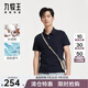 九牧王（JOEONE）【新疆長絨棉】短袖Polo衫透氣舒適修身翻領(lǐng)上衣男士T恤 TT2DX20957+藏青色+修身版 XL 180/100A(52)