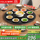 富得萊暖菜板2025新款 加熱菜板 飯菜保溫板 多功能電熱板 餐桌轉盤(pán)家庭用神器 圓形黑色60cm 政府補貼