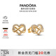 潘多拉（PANDORA）閃耀心形永恒符號耳釘金色的心時(shí)尚母親生日禮物送女友教師節禮物