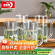 青蘋(píng)果帶把水杯茶杯 扎啤杯啤酒杯 無(wú)鉛玻璃杯可樂(lè )杯飲料杯4只裝320ml