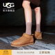 UGG秋季女士休閑平底純色圓頭經(jīng)典短筒靴雪地靴1116109CHE|栗色38