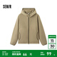 森馬（Semir）抗靜電夾克男搖粒絨毛絨外套寬松連帽冬裝情侶款 駝色50172 XL