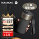 HOLOHOLO316不銹鋼保溫杯 男女士咖啡杯 高顏值吸管水杯子兒童上學(xué)專(zhuān)用 【升級陶瓷內膽】水泥灰-500ml