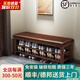 木葉私語(yǔ)（MUYESIYU）【順豐發(fā)貨】實(shí)木換鞋凳門(mén)口家用進(jìn)門(mén)收納鞋柜入戶(hù)可坐鞋凳式鞋柜 二層軟包-胡桃色（120*30*42CM）