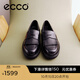 愛(ài)步（ECCO）樂(lè)福鞋女 25年新款簡(jiǎn)約百搭女士單鞋真皮低跟女鞋 都市232853 黑色23285301001 37