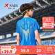特步（XTEP）【盾甲】童裝兒童短袖T恤男童夏裝夏季新款中大童短T速干涼感T恤 皇家藍 150 cm