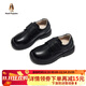 暇步士（Hush Puppies）童鞋男童皮鞋軟底兒童黑色英倫風(fēng)校園表演真皮男孩大童演出鞋子 HP3394黑色真皮材質(zhì) 32