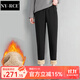 NY-RCE加絨加厚運動(dòng)褲女冬季寬松衛褲束腳女褲羊羔絨褲子外穿棉褲秋冬女 羊羔絨黑色 2XL