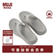 無(wú)印良品（MUJI）男女通用含OBP再生素材沙灘人字拖鞋 男鞋女鞋男式女式無(wú)性別涼拖 灰色 26 cm/L