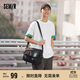 森馬（Semir）斜挎包男工裝背包大容量帆布包情侶郵差包105324153212