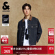 杰克·瓊斯（JACK&JONES） 男裝牛仔夾克外套高街時(shí)尚百搭拼色尖領(lǐng)休閑長(cháng)袖上衣225357021