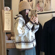 Rindu毛衣女可外穿開(kāi)衫圣誕穿搭白色短款連帽毛衣外套女秋冬大朗內搭開(kāi) 米杏色【2024新款/冬天韓系/秋冬/冬季流行風(fēng)格 S