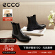 愛(ài)步（ECCO）靴子女 時(shí)尚潮流百搭冬季切爾西女靴牛皮粗跟短靴女 型塑266503 黑色26650301001 37