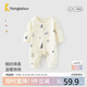 童泰（TONGTAI）嬰兒連體衣春秋季純棉寶寶衣服兒童家居服內衣哈衣爬服 藍色90cm