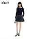 DZZIT地素短褲2025冬新款學(xué)院風(fēng)綿羊毛混紡不規則壓褶裙褲女3J4Q1061E 中灰色 XS