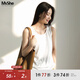 MsShe【初秋穿搭】大碼女裝2025夏裝胖mm顯瘦內搭針織吊帶背心女 圓領(lǐng)-純白色現貨 3XL