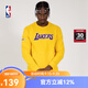NBA官方-勇士湖人隊同盟系列運動(dòng)休閑保暖套頭男秋冬圓領(lǐng)衛衣長(cháng)袖 湖人隊/金黃色 XXL