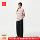 優(yōu)衣庫童裝男童女童快干廓形運動(dòng)褲彎刀鐮刀長(cháng)褲吸汗速干480343 09 黑色 160