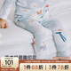 OAK FAMILY秋季兒童高腰護肚褲莫代爾棉女寶寶打底褲長褲 小雪人 80 cm