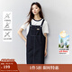 茵曼（INMAN）復古學(xué)院牛仔背帶裙女2025夏季新款時(shí)尚百搭減齡直筒連衣裙 深牛仔藍 M