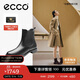愛(ài)步（ECCO）牛皮低跟英倫風(fēng)切爾西靴 型塑25系列266503  黑色37