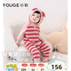 幼歌（YOUGE） 【阿克蘇棉】嬰幼兒毛衣爬服寶寶呆萌寬松插肩連體衣 小豬皮杰 80cm