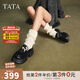 他她（TATA）邢菲同款偵探家英倫厚底樂(lè )福鞋女鞋小皮鞋單鞋秋7OL29CA4 7OL29CA4黑色（一腳蹬款） 37