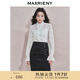 MAXRIENY浪漫優(yōu)雅感蕾絲雪紡衫精致復古修身顯瘦上衣女 本白 M