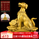 天祥緣黃銅狗擺件補西北缺角銅狗金屬大型客廳裝飾高端家居擺件工藝品 原創(chuàng  ) 20號如意金錢(qián)銅狗 配底座