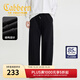 卡賓（CABBEEN）【彎刀褲】寬松直筒休閑褲男夏季黑色闊腿松緊帶長(zhǎng)褲 煤黑色01（寬松版型） XL /180/52