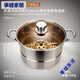 慶展加厚不銹鋼湯鍋家用多用蒸鍋煮鍋熬粥鍋煲湯鍋燃氣電磁爐通用 慶展cm二層多用蒸鍋 PZ26-D1 26cm