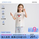 愛(ài)慕兒童家居服女童孩蘭精莫代爾短袖上衣五分褲睡衣套裝女北極熊170