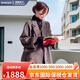 Amerpin國際一線(xiàn)品牌雙面羊絨呢子高級感羊絨大衣女洋氣雙面呢小個(gè)子外套 灰色(國際倉發(fā)貨+禮盒) S 105-120斤