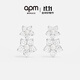 APM Monaco珍珠花朵耳釘時尚飾品925銀飾品禮物送女友