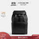 蔻馳（COACH）奧萊男士經(jīng)典標志老花RACER休閑大容量雙肩包背包旅行商務(wù) QB/炭黑色/黑色