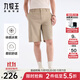 九牧王（JOEONE）【寬松】男褲短褲25秋季新款寬松新工裝短褲子 寬松直筒+卡其+TB2EXX20215 XL
