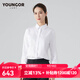 雅戈爾（YOUNGOR）長(cháng)袖襯衫女素色DP免燙襯衫全棉面料舒適透氣抗皺商場(chǎng)同款 白色 37