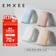 嫚熙（EMXEE）孕婦內(nèi)褲女抑菌低腰托腹懷孕早中晚期月子無(wú)痕棉內(nèi)褲4條裝組合L