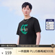 卡賓【涼感索羅那】男裝印花T恤肌理短袖 漆黑色-涼感 50/175/L 