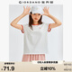 佐丹奴T恤女裝純棉刺繡撞色邊甜美元氣少女圓領(lǐng)短袖t恤女05322395