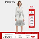 PORTS寶姿秋季新款女裝時(shí)尚圓點(diǎn)印花連衣裙ALD9D015QPT100 白黑混色 M 6
