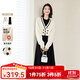 歐莎（OSA）新中式國風(fēng)連衣裙套裝針織開(kāi)衫兩件套女士冬季2025年新款 黑白 M