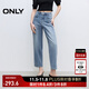 ONLY2025夏季新款設計感修身顯瘦直筒褲九分褲牛仔褲女|125349001 J33 復古350牛仔洗水 L L標準褲長(cháng)