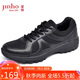 金猴（JINHOU）戶外休閑大碼男跑步鞋系帶登山軍迷徒步訓練鞋 QJ2001A 黑色 42碼