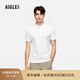 AIGLE艾高polo衫T恤春夏款速干UV-C防曬cooltouch涼感短袖男士 超亮白 BN252 L (180/96A)