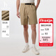 哈吉斯（HAZZYS）男裝 2025夏季混紡男褲【PHIZ系列】織帶設計寬松短褲男