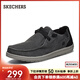斯凱奇（Skechers）男鞋商務(wù)休閑鞋季百搭時(shí)尚帆布鞋舒適復古一腳蹬66387